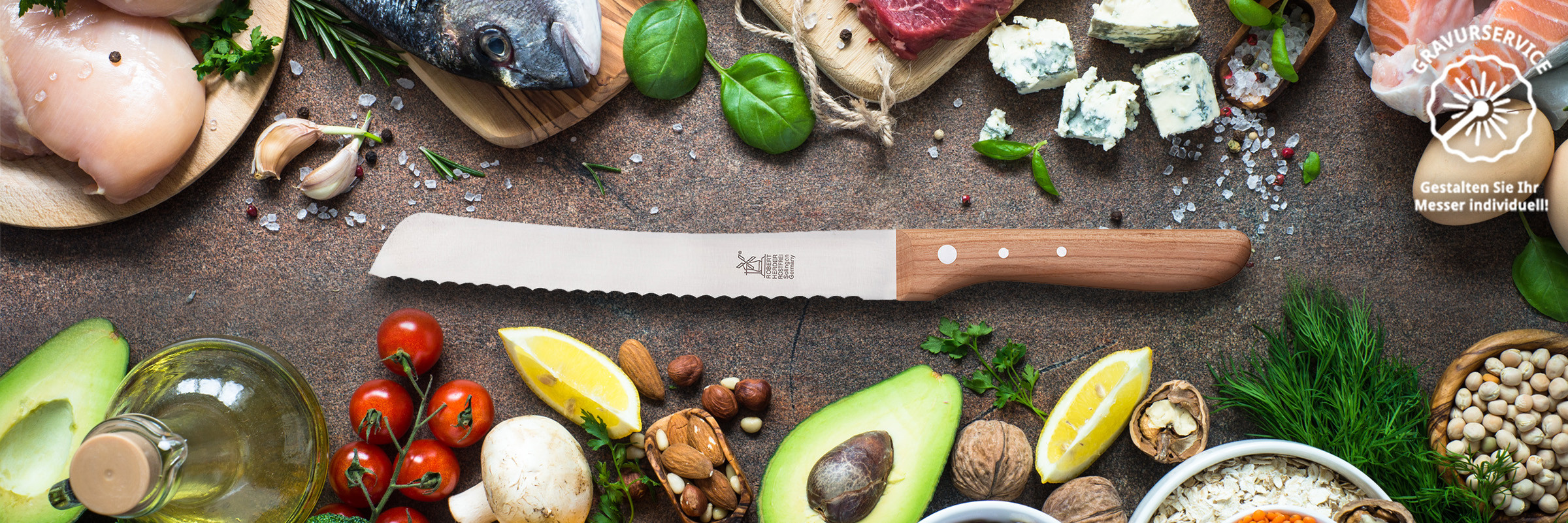 Windmühlen Brot-, Universal- und Fleischmesser