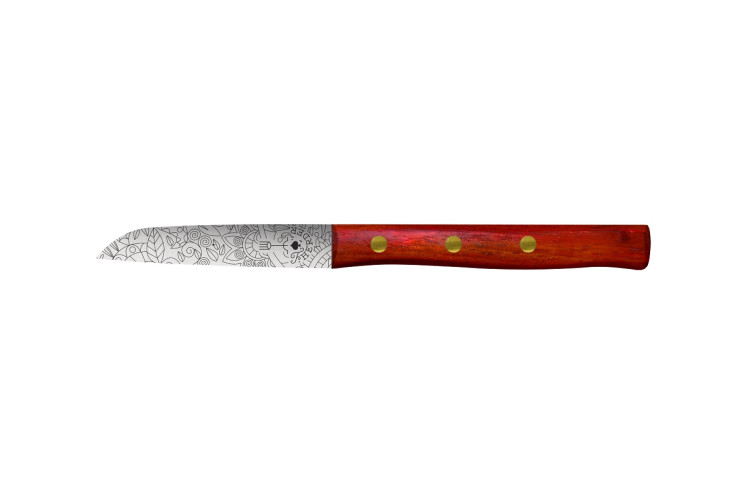 Friedr. Herder Gemüsemesser 8,5 cm Zöppken Padouk-Mosaik Friedr. Herder Gemüsemesser 8,5 cm Zöppken Padouk-Mosaik