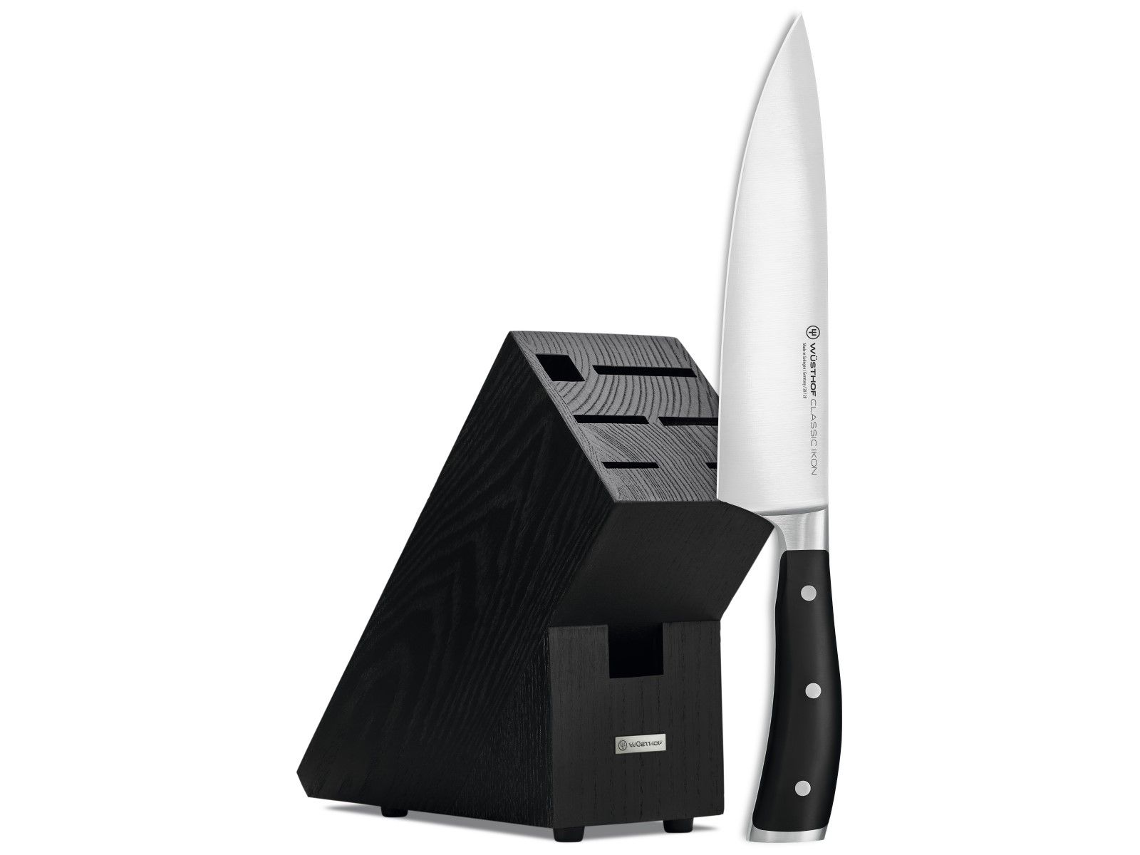 Wüsthof Classic Ikon Kochmesser + Gratis Messerblock Schwarz 1090370102