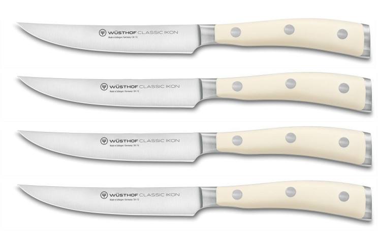 Wüsthof Classic Ikon weiß Steakmesserset 4-teilig 1120460401 Wüsthof Classic Ikon weiß Steakmesserset 4-teilig 1120460401