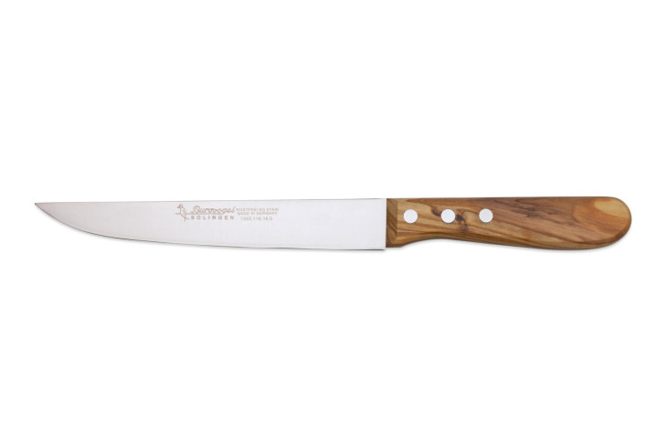 Burgvogel Solingen Fleischmesser 18 cm Olivenholzgriff Burgvogel Solingen Fleischmesser 18 cm Olivenholzgriff