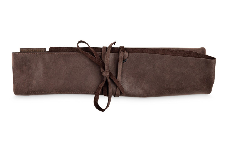 Wunschleder Messertasche für 4 Messer gewachstes Rindsleder braun "4 Köcher" Wunschleder Messertasche für 4 Messer gewachstes Rindsleder braun "4 Köcher"