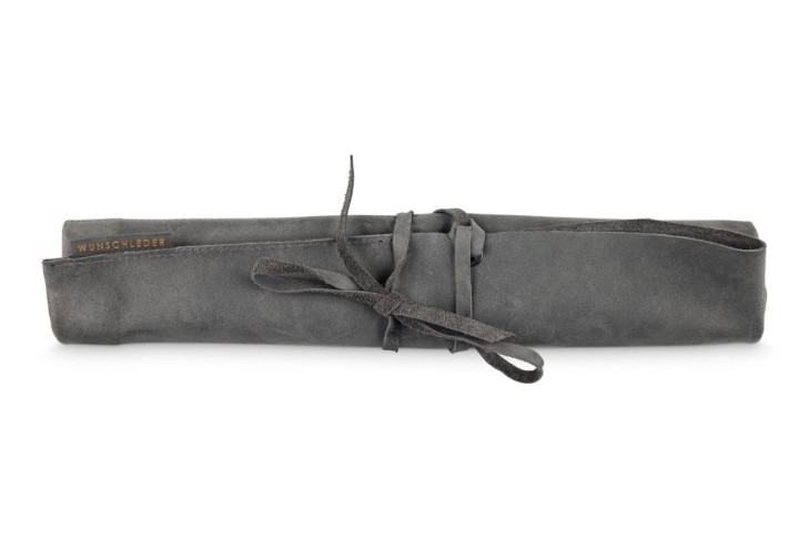 Wunschleder Messertasche für 4 Messer gewachstes Rindsleder grau "4 Köcher" Wunschleder Messertasche für 4 Messer gewachstes Rindsleder grau "4 Köcher"