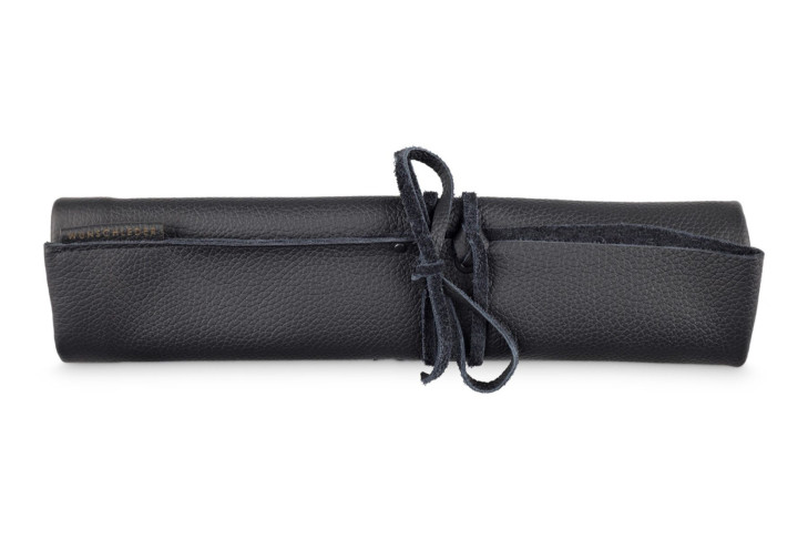 Wunschleder Messertasche für 4 Messer Rindsleder schwarz Classic "4 Köcher" Wunschleder Messertasche für 4 Messer Rindsleder schwarz Classic "4 Köcher"