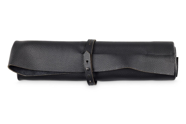 Wunschleder Messertasche für 6 Messer Rindsleder schwarz Classic "6 Köcher" Wunschleder Messertasche für 6 Messer Rindsleder schwarz Classic "6 Köcher"