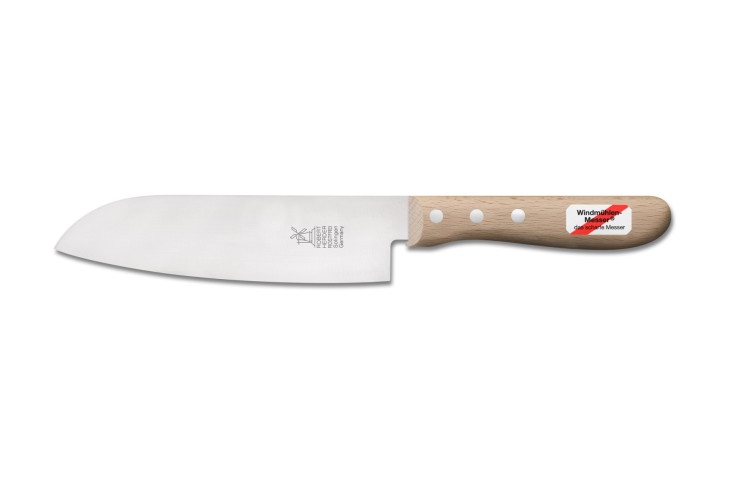 Windmühlenmesser Santoku-Messer 16,5 cm Rotbuche rostfrei Windmühlenmesser Santoku-Messer 16,5 cm Rotbuche rostfrei