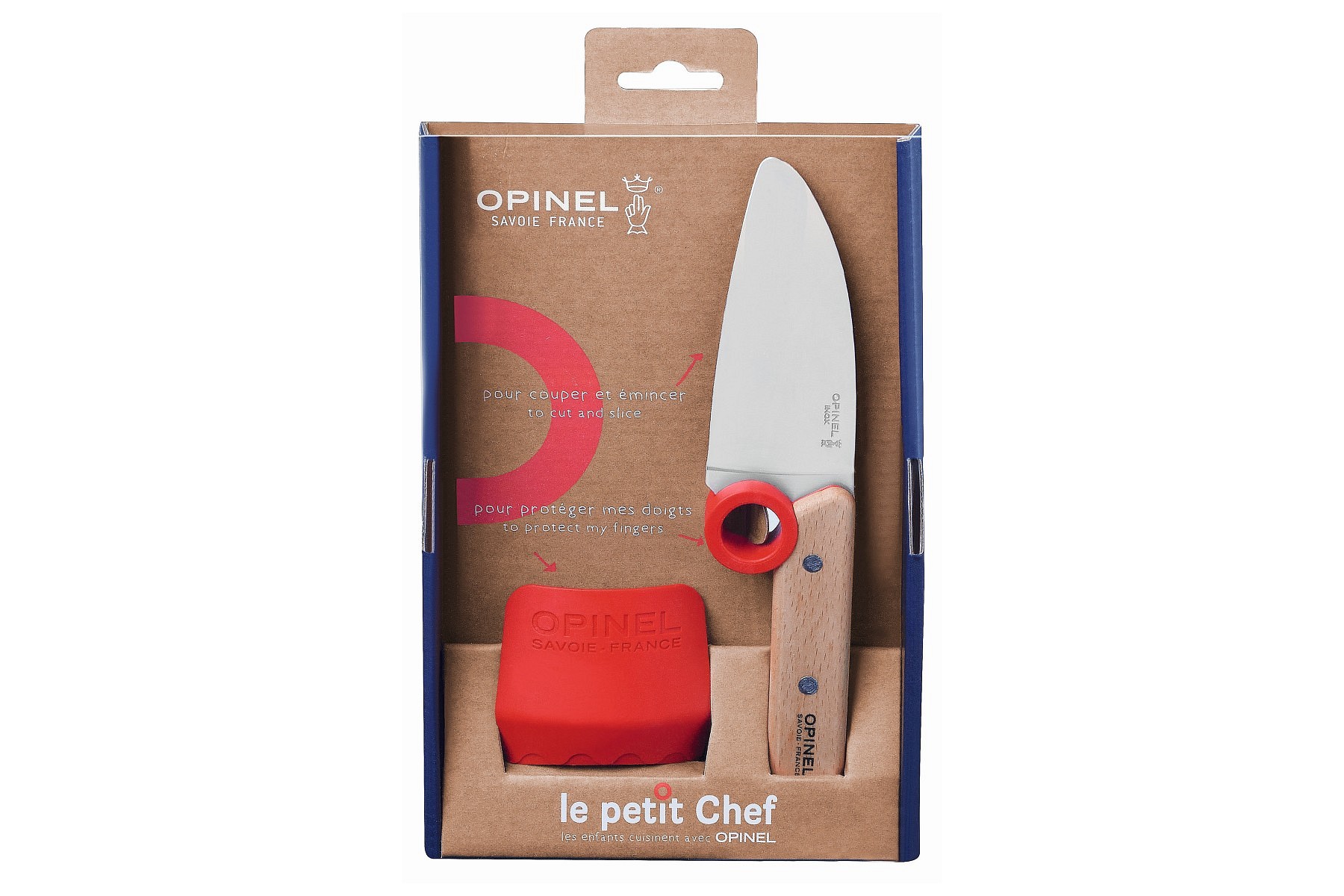 Opinel Kindermesser-Set, 2-teilig, rot "LE PETIT CHEF"