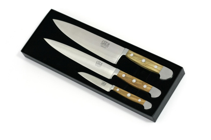 Güde Messerset 3-teilig "Alpha Olive" Geschenkset 3-X000 Güde Messerset 3-teilig "Alpha Olive" Geschenkset 3-X000