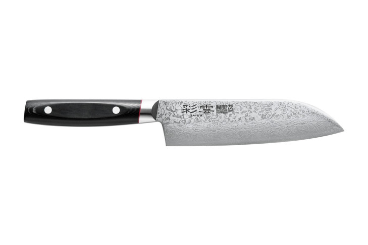 Kanetsugu Santoku Messer 16,5 cm Damascus Saiun Kanetsugu Santoku Messer 16,5 cm Damascus Saiun
