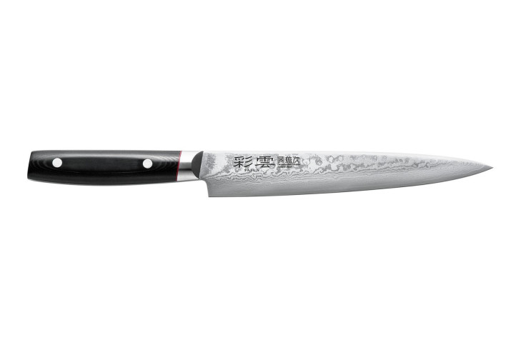 Kanetsugu Schinkenmesser 21 cm Damascus Saiun Kanetsugu Schinkenmesser 21 cm Damascus Saiun