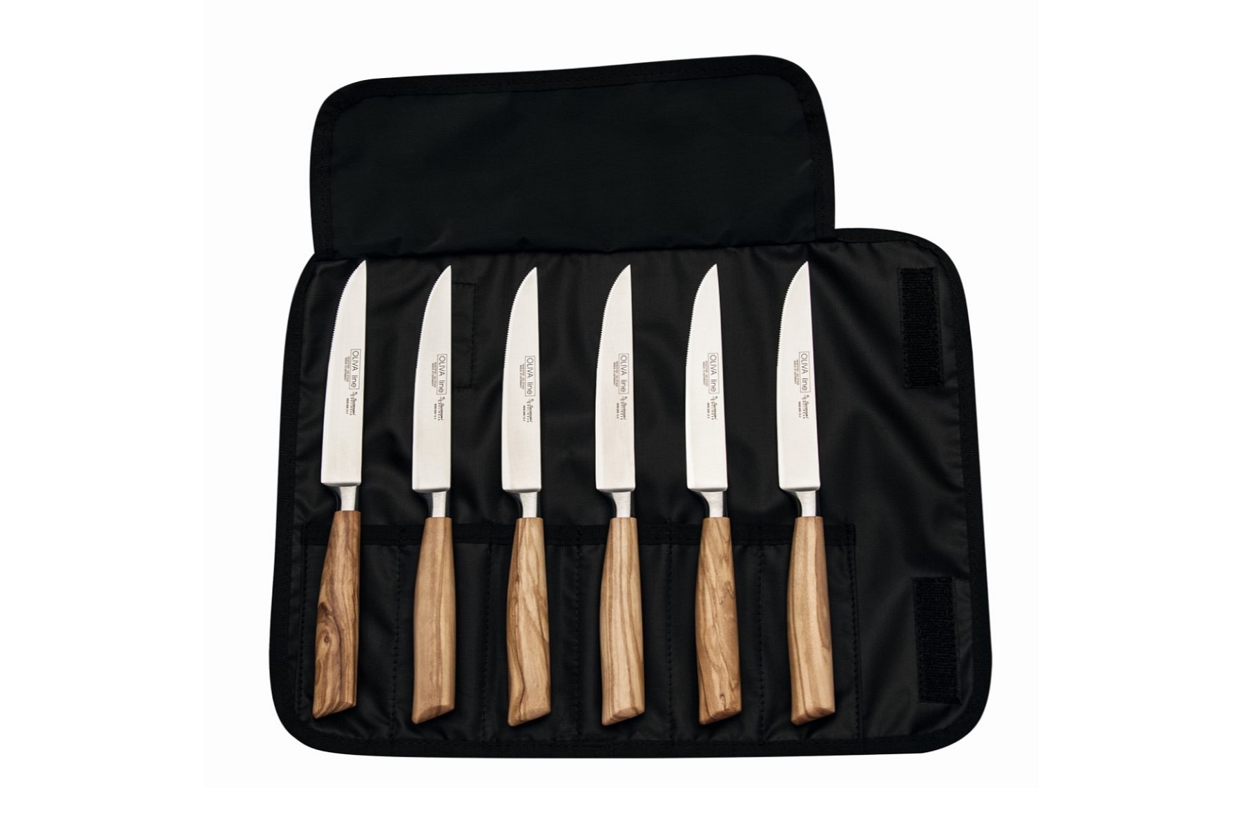 9600.926.00.3 Steakmesserset 6-teilig + Tasche "Oliva Line"