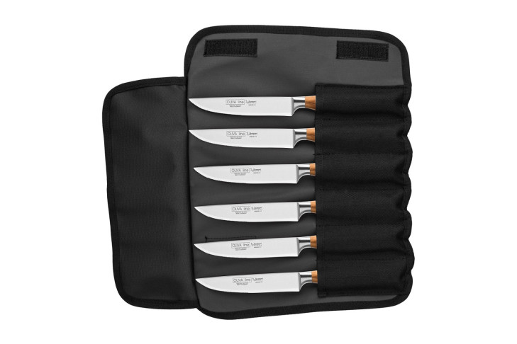 Burgvogel Steakmesserset 6-teilig + Tasche "Oliva Line" 9600.926.12.3 Burgvogel Steakmesserset 6-teilig + Tasche "Oliva Line" 9600.926.12.3