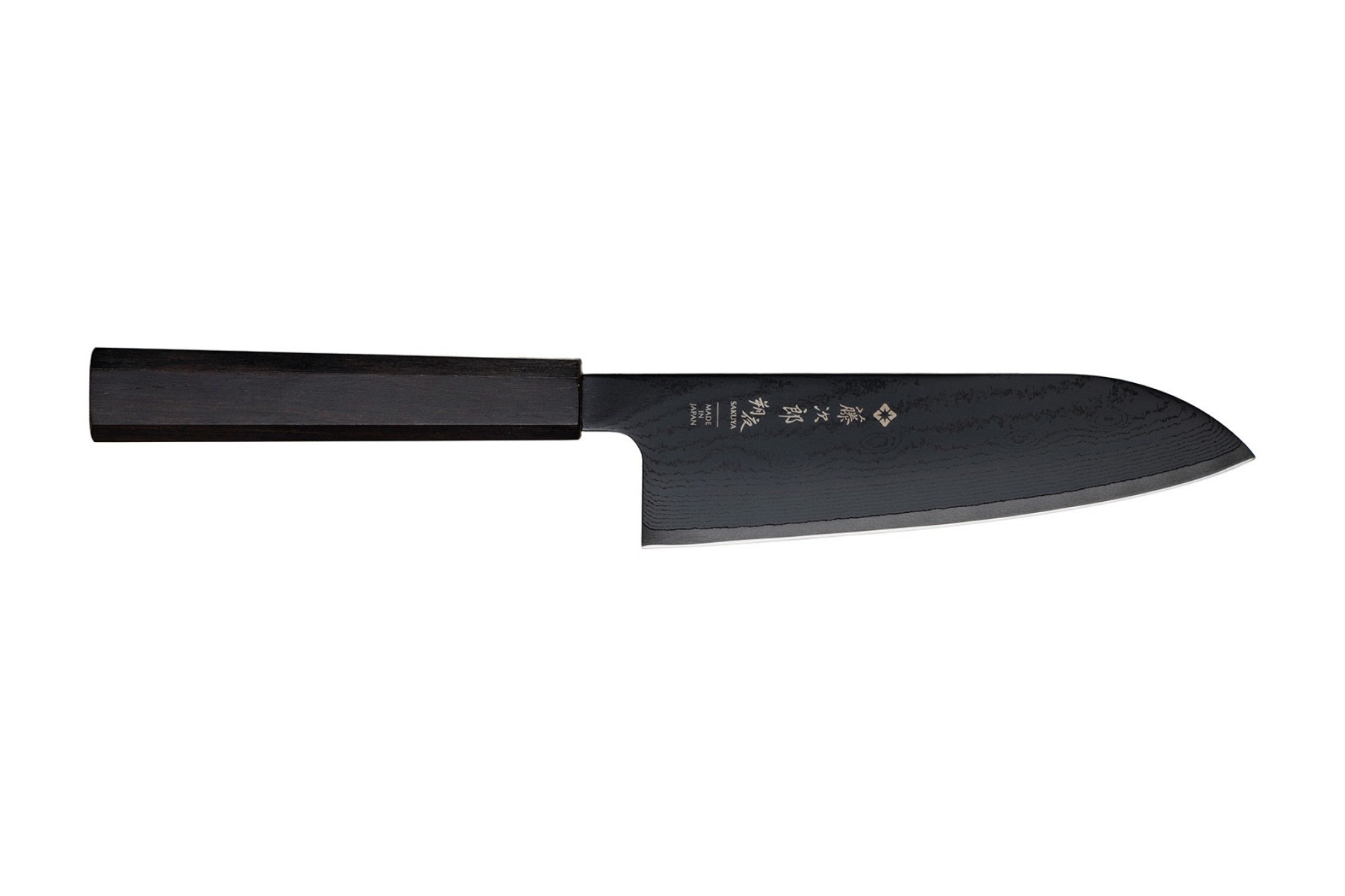FD-1377 Black Damast Santoku Messer 16,5 cm "Sakuya"