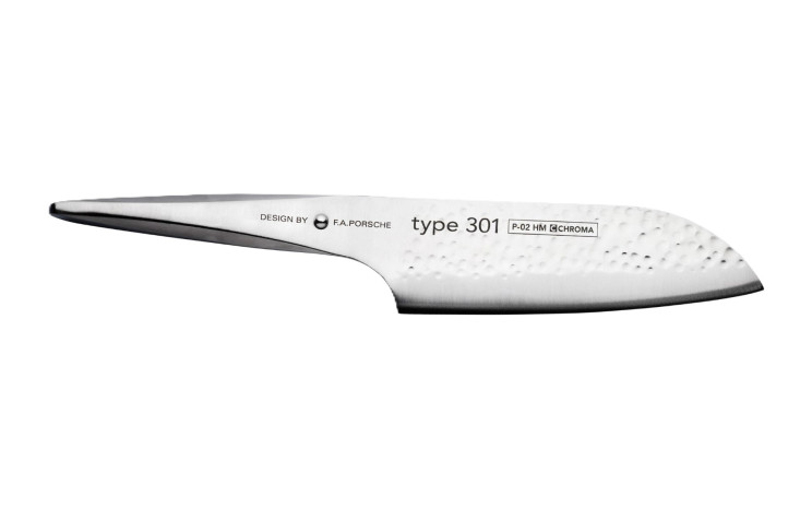 P-02HM CHROMA Santoku Messer 18 cm Design by F.A. Porsche Hammerschlag P-02HM CHROMA Santoku Messer 18 cm Design by F.A. Porsche Hammerschlag