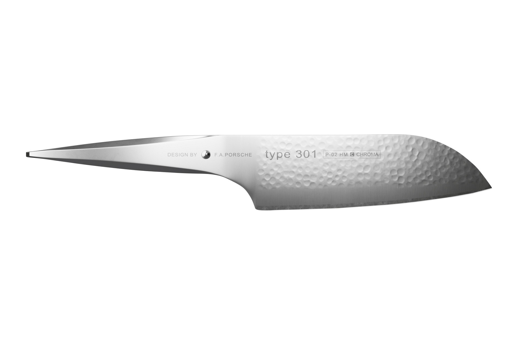 P-02HM Santoku-Messer 18 cm "Type 301 Hammerschlag"
