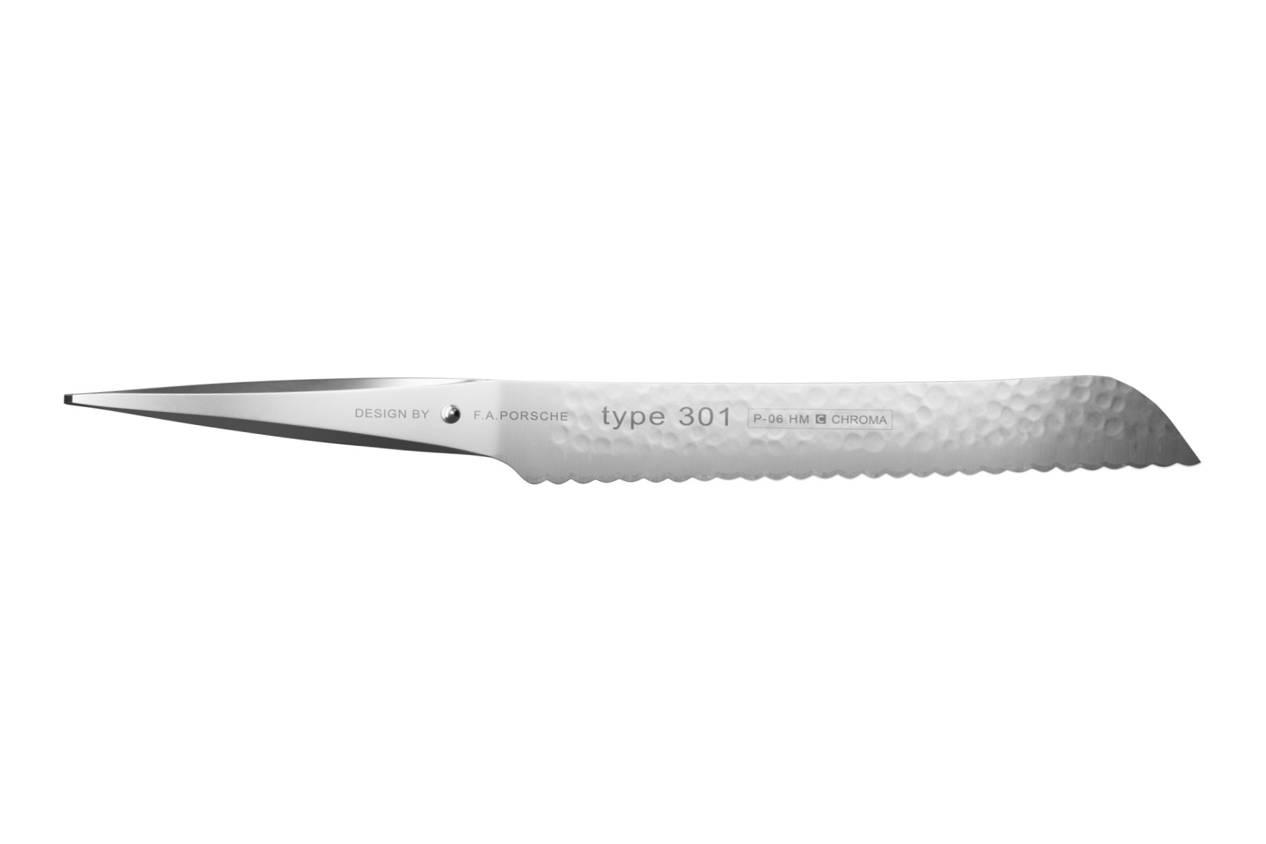 P-06HM Brotmesser 21 cm "type 301 Hammerschlag"
