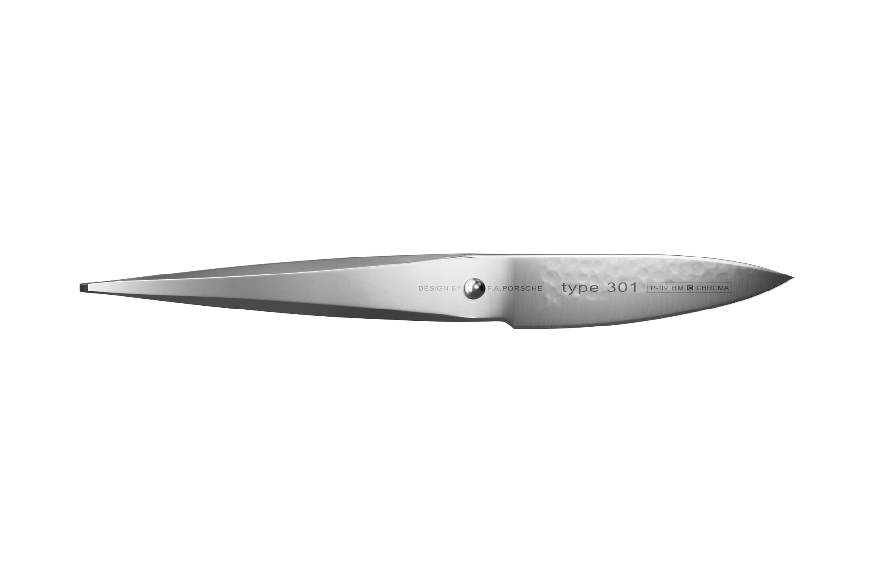 P-09HM Schälmesser 8 cm "type 301 Hammerschlag"