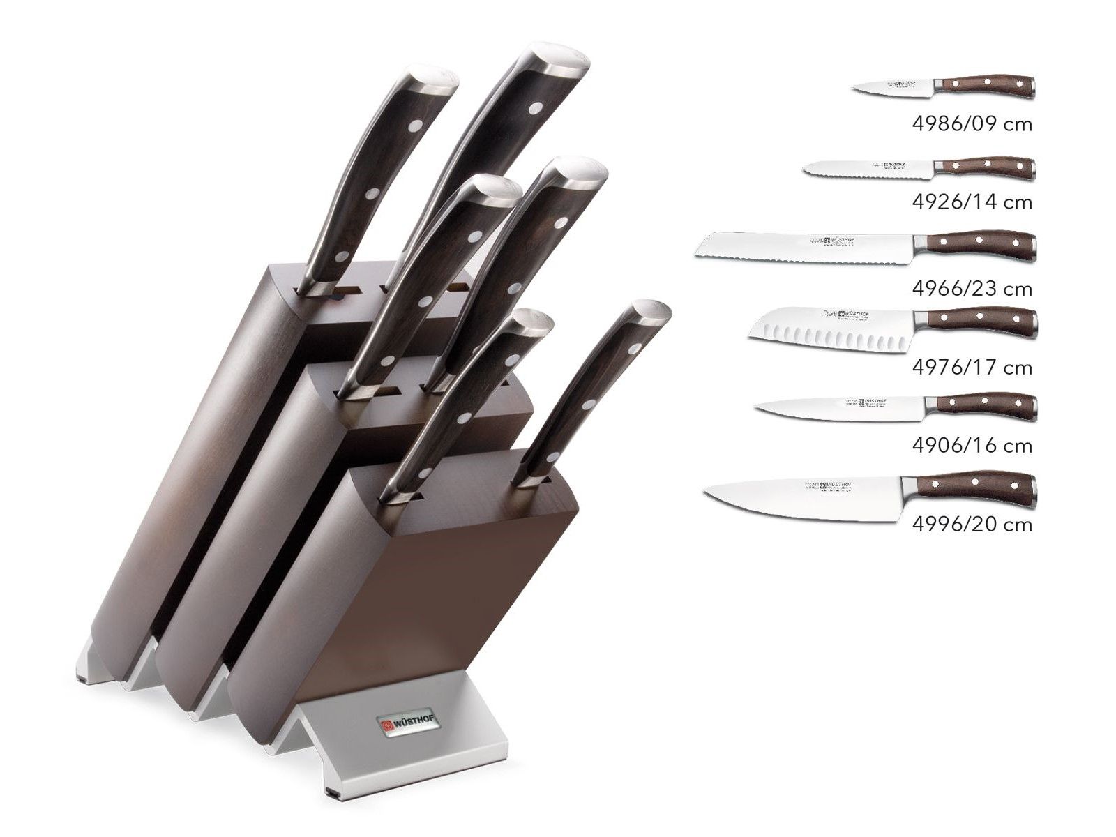 1090570602 7-teiliges Messerblock "Ikon"