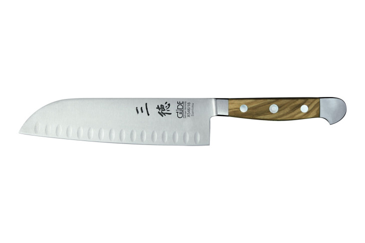 Güde Santoku Messer Kullenschliff 18 cm "Alpha Olive" X546/18 Güde Santoku Messer Kullenschliff 18 cm "Alpha Olive" X546/18