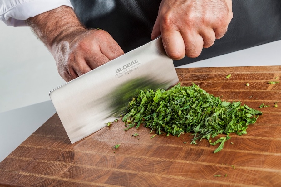 Messer von Global mit Lasergravur